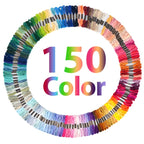 150 Color Skeins Rainbow Color Embroidery Floss，Cross Stitch Threads, Bracelet Yarn, Craft Floss