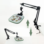 Hand Embroidery Stand Lap,Folding Cross Stitch Stand Clamp, Hand Embroidery Hoop Holder 360 Rotated Embroidery Holder Stand ,Embroidery Hoops Stand Suitable for Embroidery Hoops（Black）