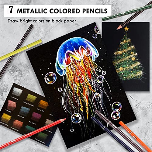 KALOUR 72 Count Colored Pencils for Adult Coloring Books, Soft Core,Ideal for Drawing Blending Shading,Color Pencils Set Gift for Adults Kids Beginners