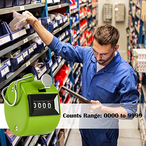 AFUNTA Pack of 6 Color Hand Held Tally Counter 4 Digit Mechanical Palm Clicker Counter - Assorted Color Handheld Tally Counter for Lap/Sport/Coach/School/Event