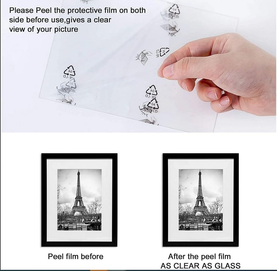 upsimples 5-Pack 11×14-Inch Black Picture Frames