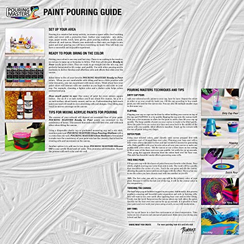 U.S. Art Supply Pouring Masters 18 Color Ready to Pour Acrylic Pouring Paint Set - Premium Pre-Mixed High Flow 2-Ounce Bottles - for Canvas, Wood, Paper, Crafts, Tile, Rocks and More