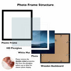 JCJMY 12x12 Picture Frame with Mat for 30 x 30cm Diamond Art Painting, Display Photo 10x10 or 12 x 12 Without Mat, Wall Hanging Large Frame with Plexiglass, Black