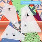 Quilting Rulers and Templates, 5Pcs Creative Quilting Cutting Template Quilt Templates Acrylic for Cutting Patterns, Quilt Ruler Set Quilting Supplies for Sewing Machine Cutting Mats, Arts and Crafts