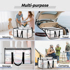 8-Pack Heavy-Duty Moving & Storage Bags — Clear