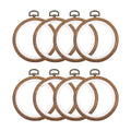 8 Pcs/Set Mini Embroidery Hoops 3 Inch Round Imitated Wood Plastic Display Frame Reusable Circle Cross Stitch Hoop Ring for Art Craft Sewing and Hanging Ornaments Home Decor