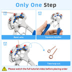 Looper Pliers in One Step for Jewelry Making, 1.5mm-2.25mm-3mm Looping Size, Beading Looper Tool, Wire Looping Pliers for 24-18 Gauge Craft Wire, Patented