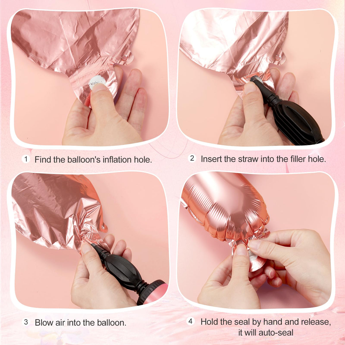 Rose Gold Happy Birthday Party Decorations for Women Girls, Happy Birthday Banner for Her, Fringe Curtains, Foil Tablecloth, Confetti Balloons, Butterfly Decor for 13th 16th 18th 21st 30th 40th 50th