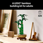 LEGO Botanicals Lucky Bamboo Building Set - Artificial Plant for Indoor Home Décor, Adults Ages 18+ - Fake Plant Decoration for Table, Desk, Office - Gift for Graduation - 10344