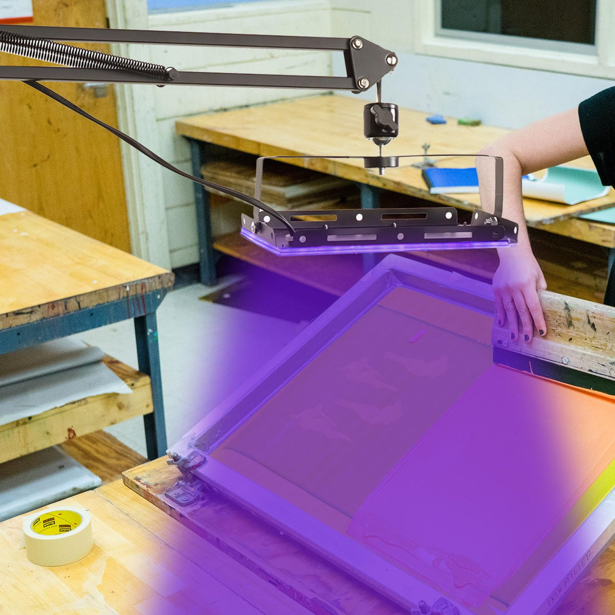 Exposure Unit for Screen Printing, 25W LED UV Screen Printing Exposure Light for Screen Printing Kit, Photo Emulsion and Cyanotypes