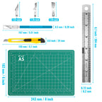 DIYSELF Exacto Knife Set, 2 Pcs Craft Knife with 40 Pcs Hobby Knife Replacement Blades, Hobby Knife Kit for Scrapbooking, Stencil, Fondant, Paper, Sharp Precision Knife for Art Carving