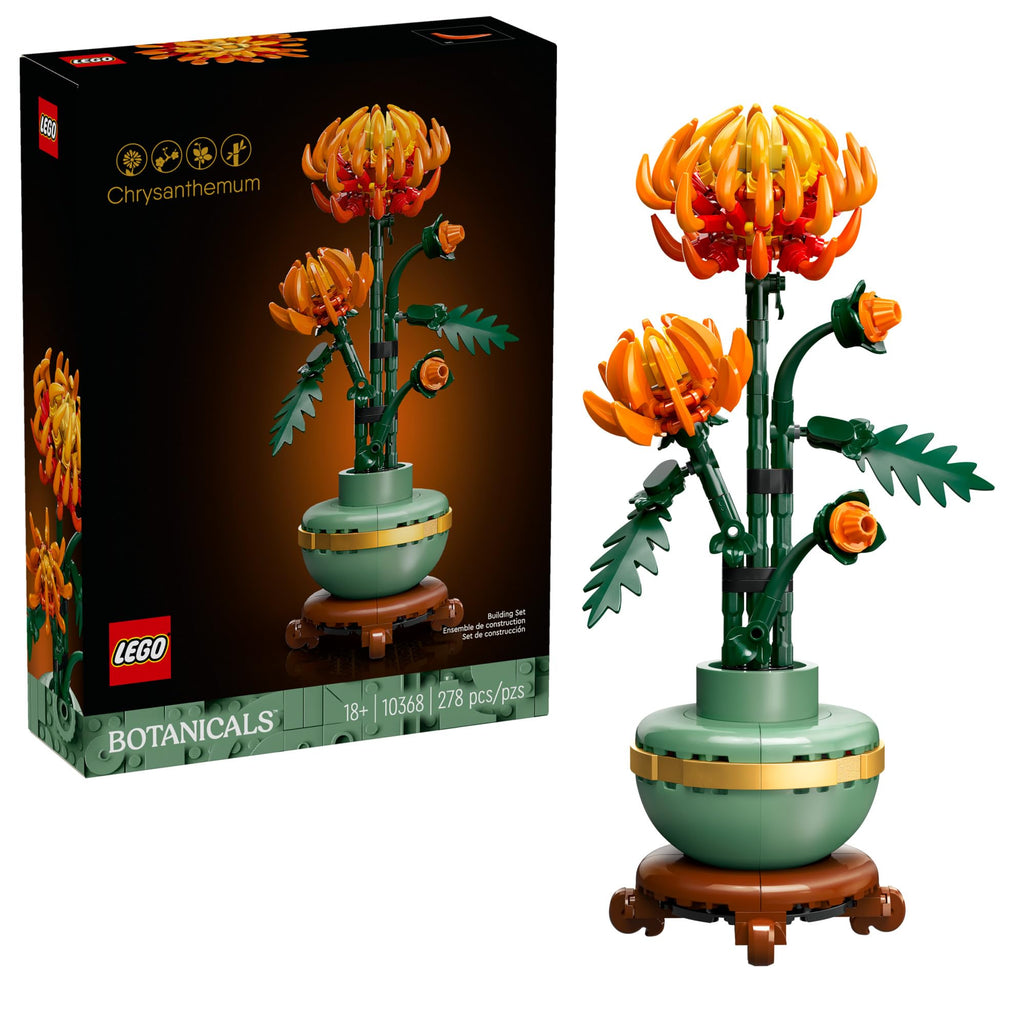 LEGO Botanicals Chrysanthemum Building Set for Adults Ages 18+ - Artificial Flower for Dinner Table Centerpieces & Decoration - Gift for Graduation - 10368