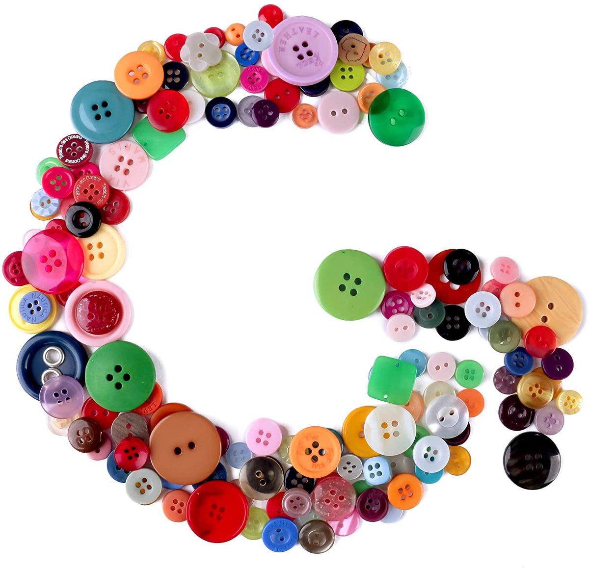 Greentime 2500pcs Assorted Buttons for Crafts Bulk Craft Buttons for Crafting Sewing DIY Manual Painting Handmade Ornament Easter Egg Fillers Decorative