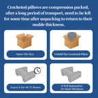 Adjustable Foam Crochet Pillow for Lap Support, Soft Velvet Reading & Gaming Pillow with Side Pocket and Elastic Band, Desk Pillow for Sofa, Bed & Floor, 2 Heights for Adjusting, (Grey)