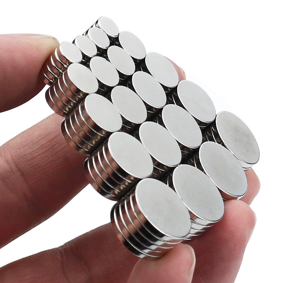 DIYMAG 100Pcs 5 Different Sizes Small Refrigerator Magnets, Tiny Round Disc Fridge Magnets for Office, Hobbies, Crafts, Whiteboard, Dry Erase Board and Push Pins