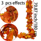 3-Pack Fall Leaf Garland for Thanksgiving Decor