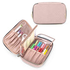 Yarwo Carrying Case Compatible with Cricut Tools Set, Accessories Organizer Bag for Craft Pens and Basic Tools, Dusty Rose (PATENTED DESIGN)