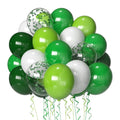 Green Balloons Dark Green Balloon Set, 50 Pcs 12 inch Different Shades Emerald Green Lime Green Confetti Latex Balloons For Jungle Safari Party Supplies
