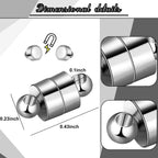 24 Pairs Magnetic Necklace Bracelet Clasps Magnet Converter Jewelry Extenders Locking Clasps for Bracelet Necklace Making(Gold, Silver)