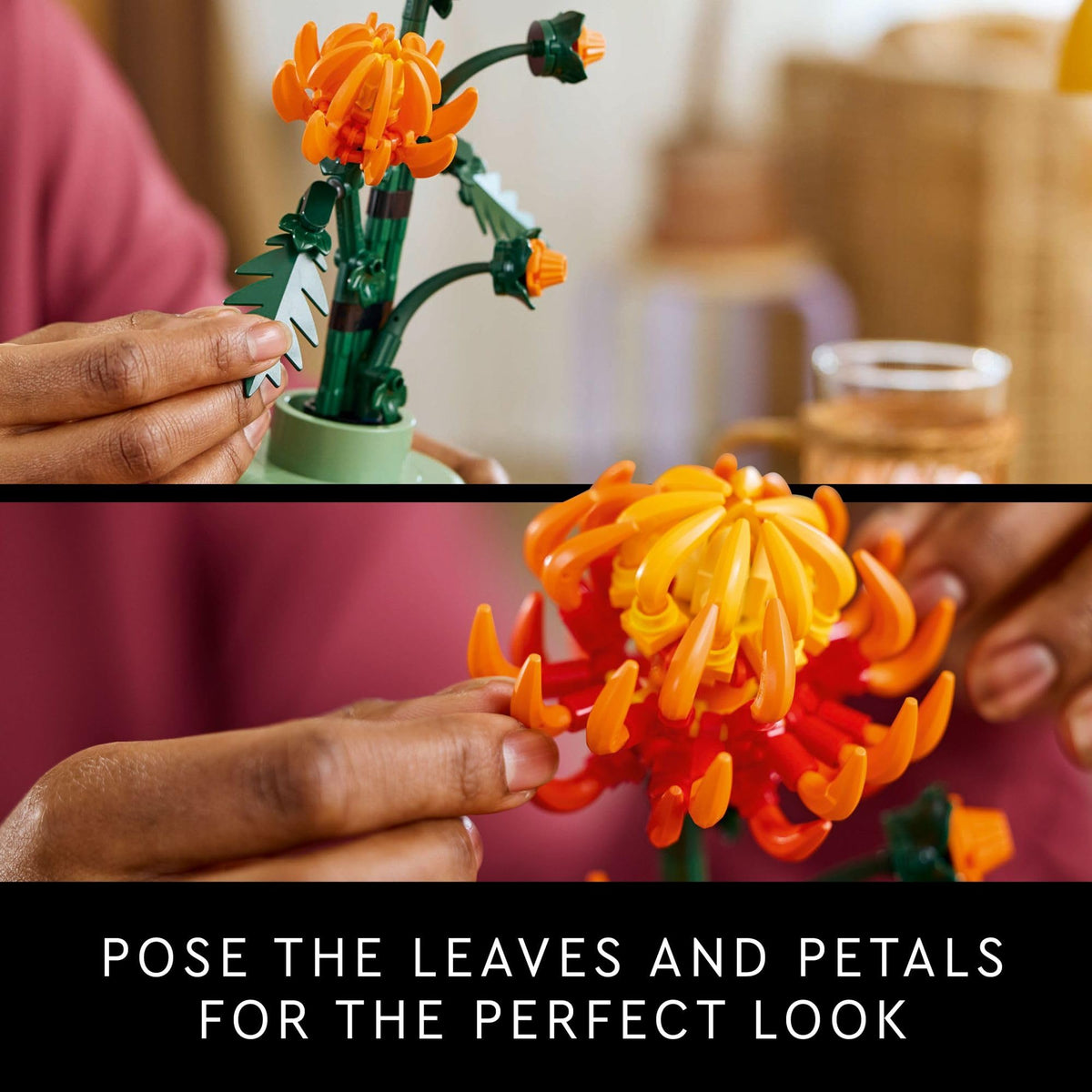 LEGO Botanicals Chrysanthemum Building Set for Adults Ages 18+ - Artificial Flower for Dinner Table Centerpieces & Decoration - Gift for Graduation - 10368