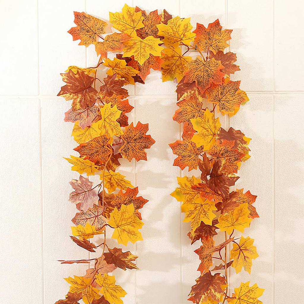 3-Pack Fall Leaf Garland for Thanksgiving Decor