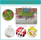 4 Pack Book Flower Stamped Cross Stitch Kits for Adults - Embroidery Kits for Beginners Adults,11 CT Patterns Dimensions Counted Cross Stitch Kits for Arts Craft Kits12x16 inch