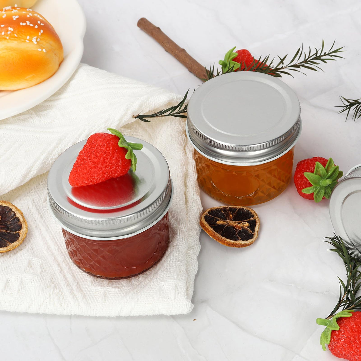 20-Pack Mini Glass Mason Jars with Lids — 4 oz