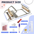 Adjustable Bead Loom,Seed Bead Loom Kit Includes Thread,Beading Needles, 8000 Grains Czech Beads,Calipers, Thimble,Yarn Scissors for Adults Kit,Bracelet Making Kit