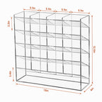 BEYGORM Acrylic Vertical Marker Organizer for 250 Markers with 21 Compartments, Clear Angled Pen & Pencil Holder, Large Desk Stationery & Art Supply Storage for Office & School (13 x 12.5 x 4 Inch)