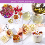 LAVEVE Dried Flowers, 21 Bags 100% Natural Dried Flowers Herbs Kit for Soap Making, DIY Candle, Bath, Resin Jewelry Making - Include Lavender, Don't Forget Me, Lily, Rose Petals, Jasmine and More