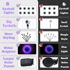 2-Pack Solar Halloween Eyeball Garden Lights — Purple