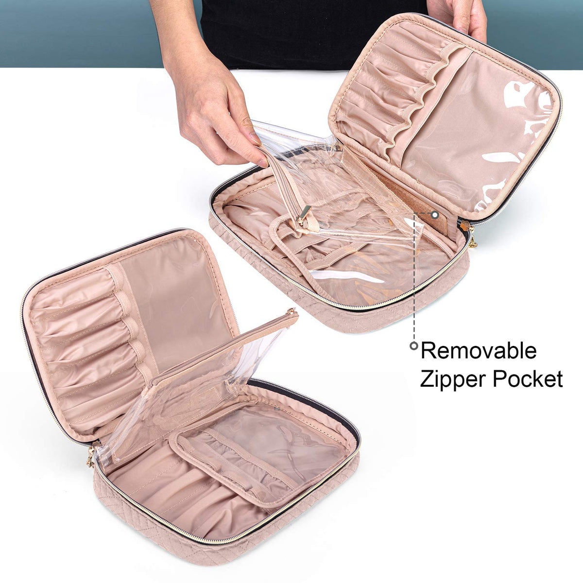 Yarwo Carrying Case Compatible with Cricut Tools Set, Accessories Organizer Bag for Craft Pens and Basic Tools, Dusty Rose (PATENTED DESIGN)