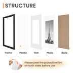 upsimples 5-Pack 11×14-Inch Black Picture Frames