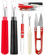 FIVEIZERO Seam Rippers for Sewing – 2 Big and 2 Small Stitch Remover Tools, Thread Ripper, Embroidery Removal Tool with Thread Snips