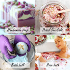 LAVEVE Dried Flowers, 21 Bags 100% Natural Dried Flowers Herbs Kit for Soap Making, DIY Candle, Bath, Resin Jewelry Making - Include Lavender, Don't Forget Me, Lily, Rose Petals, Jasmine and More