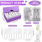 130 Pcs Knit Blockers Kits, Blocking Knit Combs Pins Set for Knitting, Knitting Tools Knitter Crochet, with Flexible Tape Measure Ruler, Silver T-Pins for Sewing Lace or Needlework Projects Device
