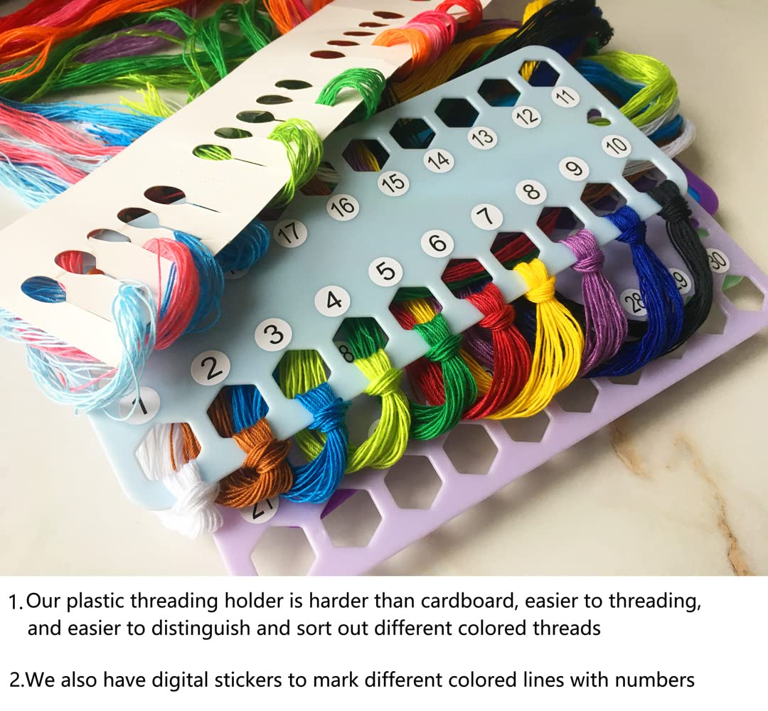 Hyamass 10pcs Embroidery Floss Organizer Cross Stitch Thread Holder Storage Tool Needlework Project Card