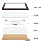 8.5x11 Diploma Certificate Frame with High Definition Glass, Degree Document Frame for Wall and Tabletop, Mahogany with Gold Beads, 1 Pack