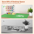 BEYGORM Acrylic Vertical Marker Organizer for 250 Markers with 21 Compartments, Clear Angled Pen & Pencil Holder, Large Desk Stationery & Art Supply Storage for Office & School (13 x 12.5 x 4 Inch)