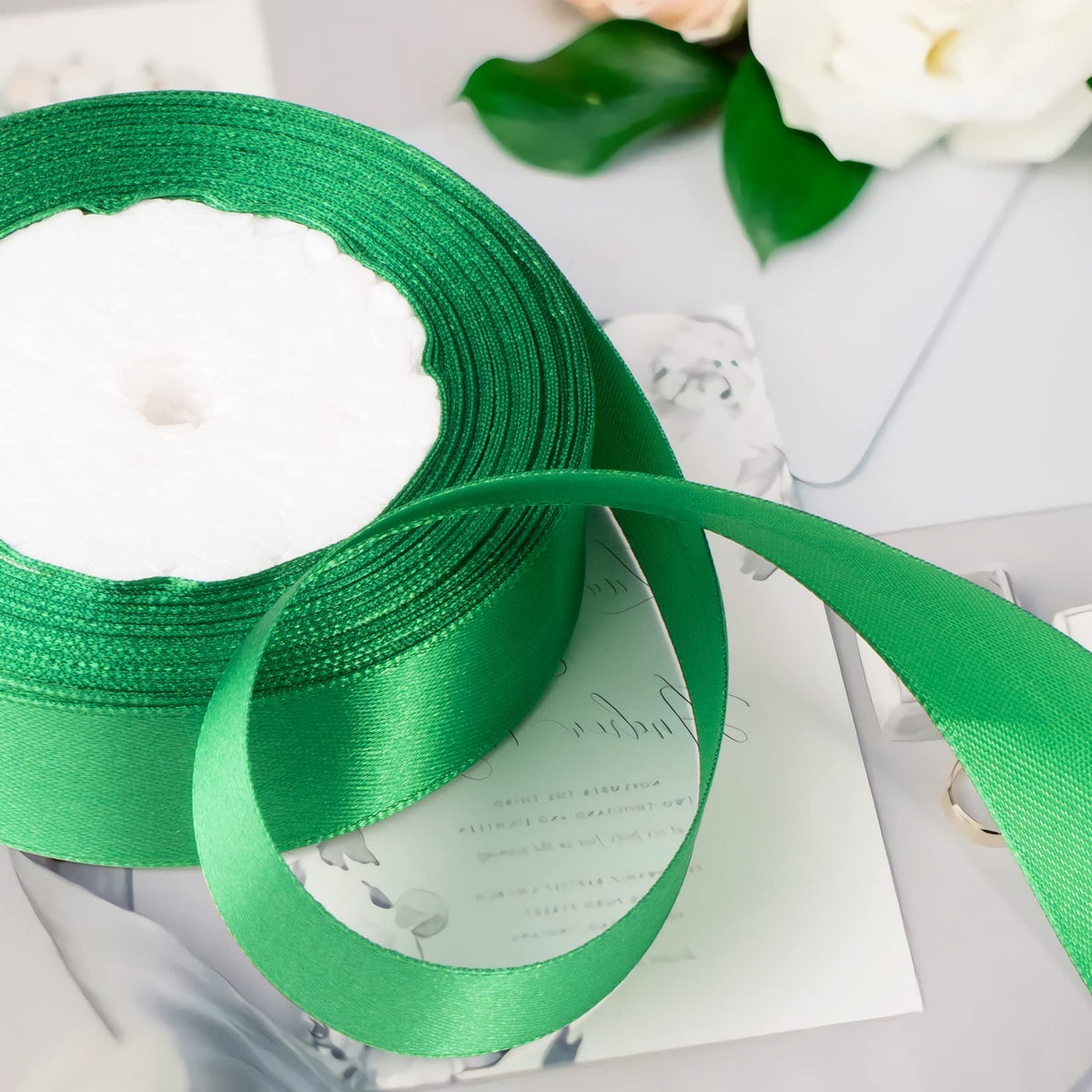 12 Rolls 300 Yards 1 Inch Satin Ribbon Assorted Colors - 25 Yards/Roll, Ribbon for Gift Wrapping Girl Hair Bow, Ribbons for Crafts Party Wedding Decor