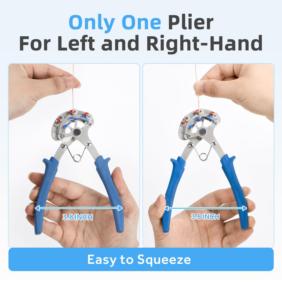 Looper Pliers in One Step for Jewelry Making, 1.5mm-2.25mm-3mm Looping Size, Beading Looper Tool, Wire Looping Pliers for 24-18 Gauge Craft Wire, Patented