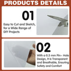 10Pcs 0.5mm Fursuit Eyes Mesh Plastic PVC White Black Mesh Sheet Waterproof Printable Blank Handicrafts Making for Mask Furry Cosplay Props Fursuits Sculpting Home Decor 11.8in x 7.87in Supplies