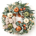 22'' Fall Wreaths for Front Door, Fall Decorations for Home Autumn Wreath