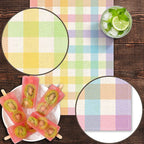 Pudodo Easter Buffalo Plaid Check Table Runner Spring Holiday Farmhouse Fireplace Kitchen Dining Room Home Party Decoration (13" x 90")