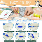 Latch Hook Kits for Adults - DIY Latch Hook Rug Kits for Kids, Crochet Kit for Beginners, Rug Making Kits with Printed Canvas, Gift Packaging.(Colorful Hot Air Balloons, 20x15)