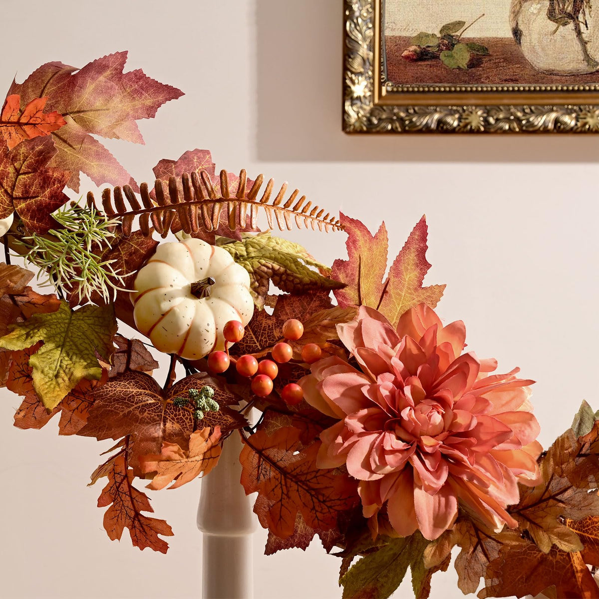 Fall Decorations for Home, Fall Garland for Mantle,Fall Garland with Lights
