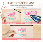 10 pcs 8.3 x 4.7 Blank DIY Craft Bag Canvas Pencil Case Blank Makeup Bags- Canvas Pencil Pouch Bulk Canvas Cosmetic Bag Multi-Purpose Travel Toiletry Bag Canvas Zipper Pouch