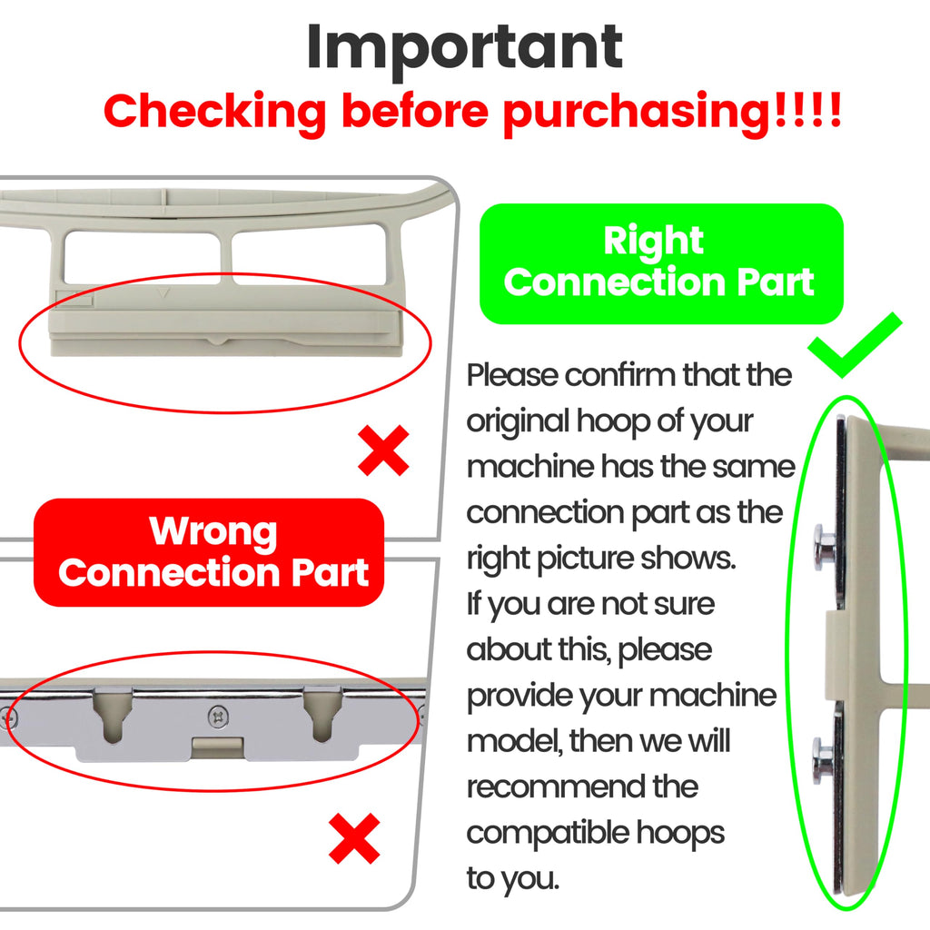 New brothread Embroidery Machine Hoop 3 in 1 Set(SA431+SA432+SA434) Compatible with Brother SE700 PE545 SE600 LB5500 PE535 550D SE630 LB5000 SE625 SE425 SE400 PE540D PE525 PE500 BabyLock Sofia2 Verve