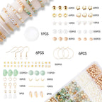 Jewelry Making Supplies Kit Natural Stone Beads for Irregular Natural Stone with for DIY Craft Bracelet Necklace Earrings for Adults (Amazonian)