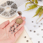 PH PandaHall 300pcs 6 Style Antique Silver Spacer Beads, Tibetan Metal Alloy Tube Spacers Flower Flat Rondelle Small Loose Beads for Bracelet Necklace Earring Jewelry Making Supplies